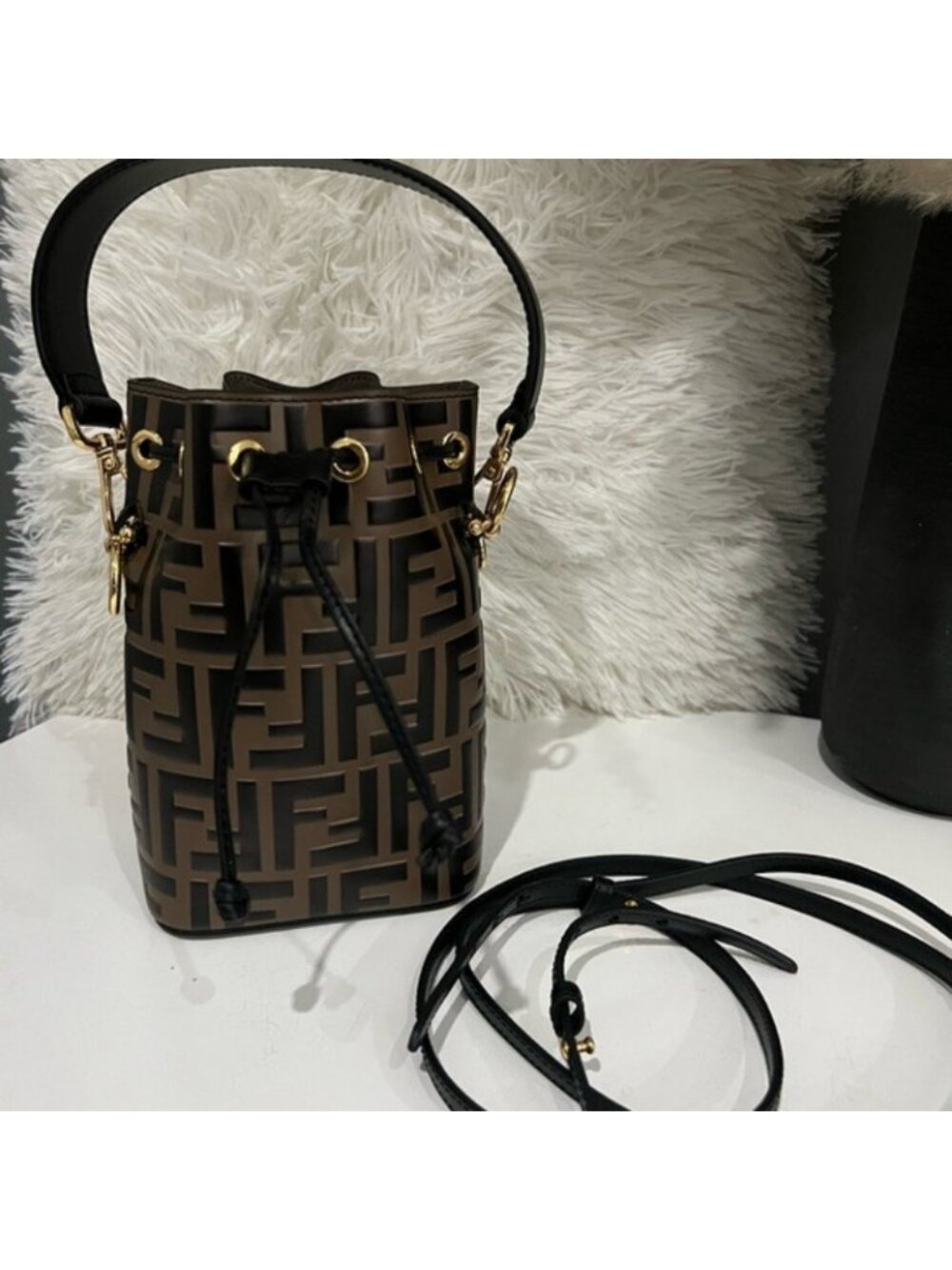 Fendi brown Mon Tresor small bucket bag